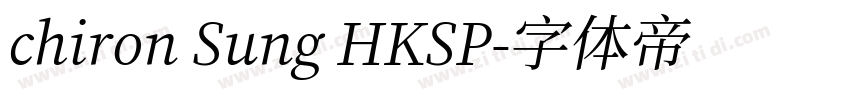 chiron Sung HKSP字体转换